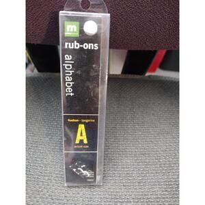 Making Memories Hudson Tangerine Rub-On Alphabet Letters 379 Characters Craft